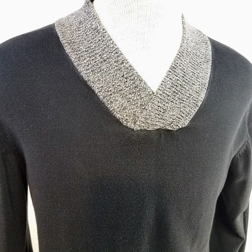 Sean John Shawl Collar 100% Cotton Sweater L